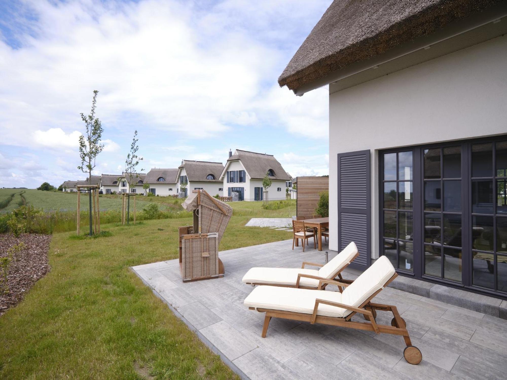 Reetland Am Meer - Luxusplus Reetdachvilla Mit 4 Schlafzimmern, Aussensauna, Loungebereich Und Kamin G07 درانسكي المظهر الخارجي الصورة
